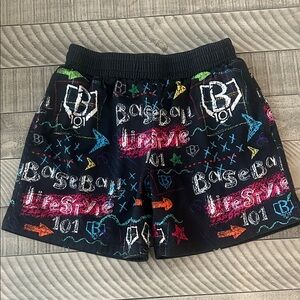 Kids Graphic Baseball Shorts